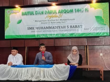Sambutan, Kepala SMK Muhlibat, A. Ghafur, S.Pd